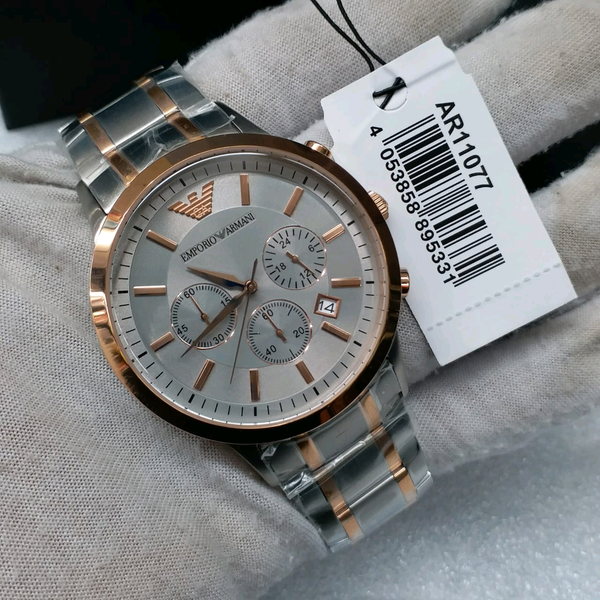 Emporio Armani Chronograph Quartz Grey Dial Men's Watch AR11077