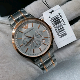 ساعة إمبوريو أرماني كرونوغراف كوارتز للرجال بمينا رمادي AR11077