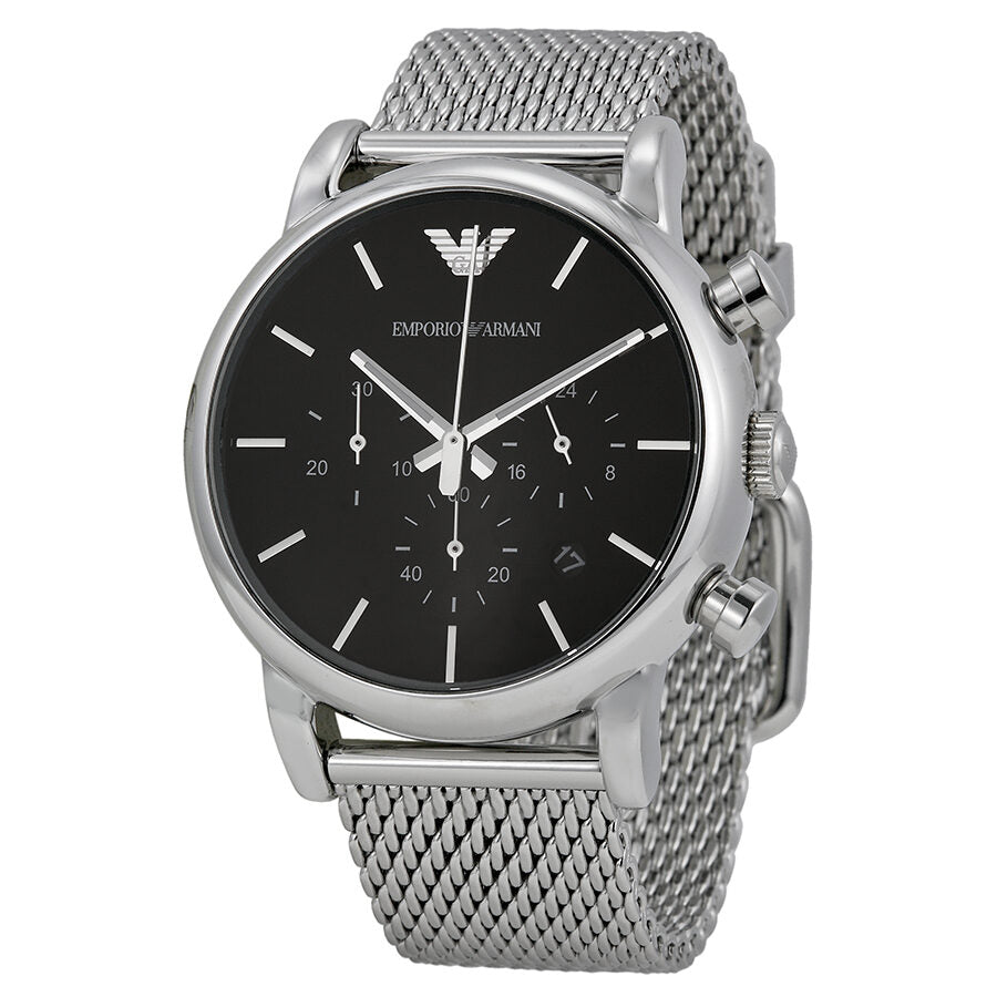 Reloj Emporio Armani Classic Cronógrafo Negro Dial Acero Hombre AR1811
