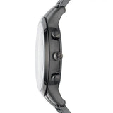 ساعة إمبوريو أرماني الرجالية الكلاسيكية كرونوغراف المصنوعة من الفولاذ المقاوم للصدأ بلون معدني داكن AR2454