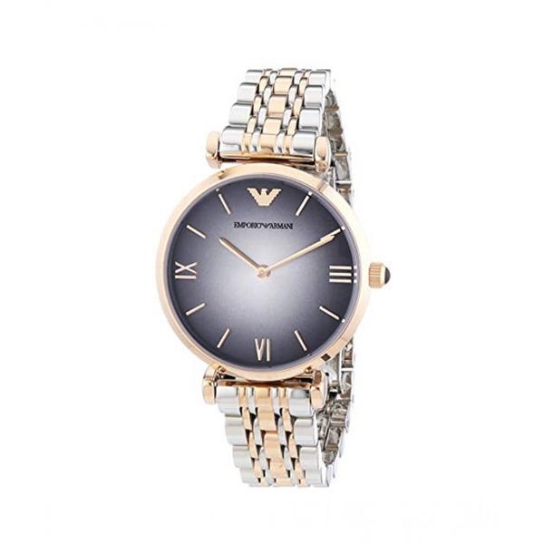 Reloj Emporio Armani de cuarzo con esfera gris y dos tonos para mujer AR1725