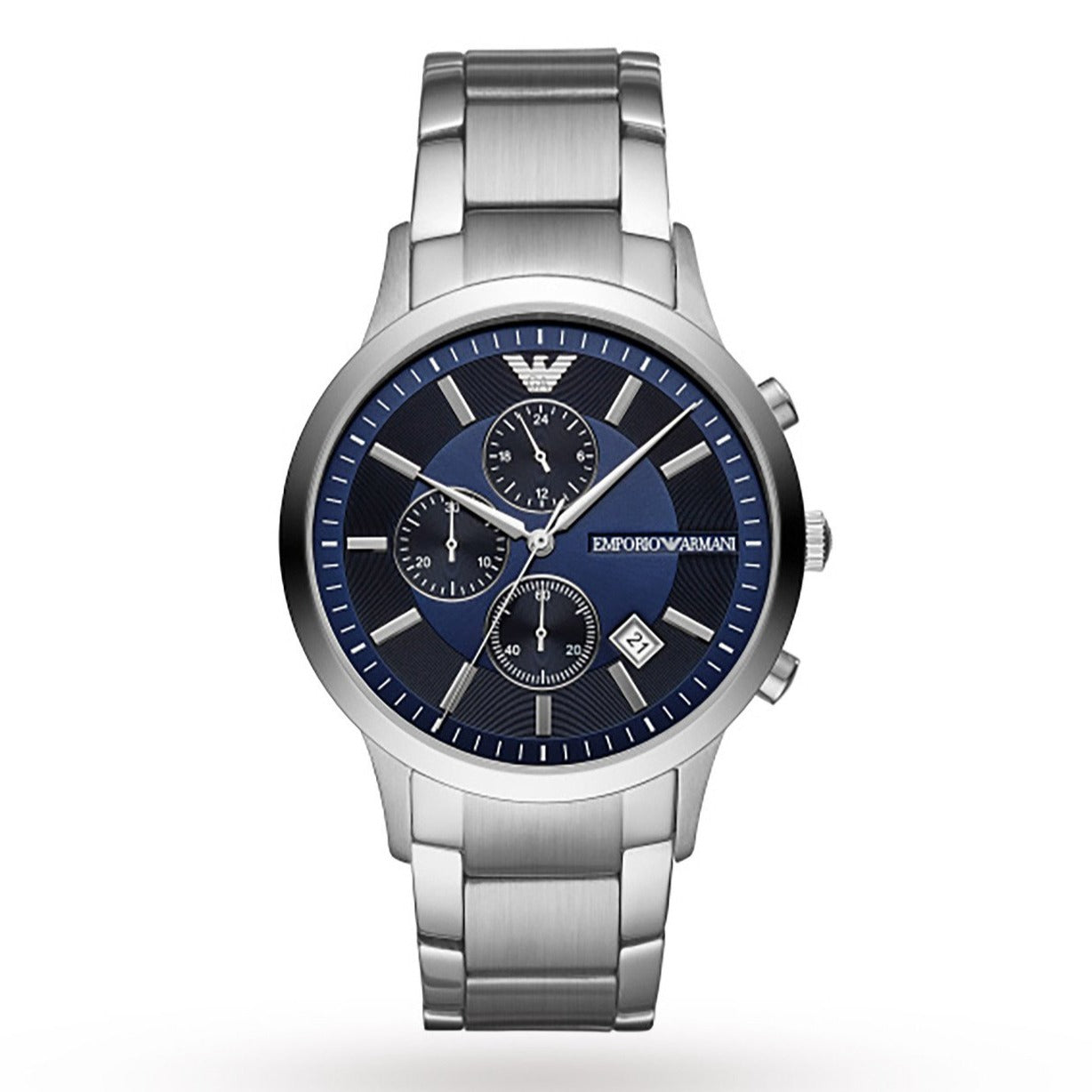 Emporio Armani Renato Reloj cronógrafo de cuarzo con esfera azul para hombre AR11164