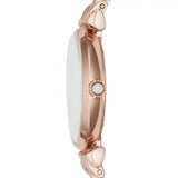 ساعة إمبوريو أرماني النسائية من الذهب الوردي - AR11110