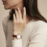 ساعة إمبوريو أرماني النسائية من الذهب الوردي - AR11525