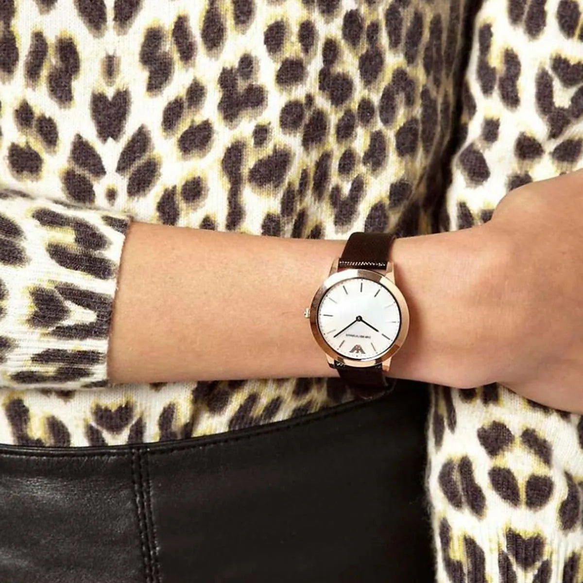 Emporio Armani Rose Gold Ladies Watch - AR1748