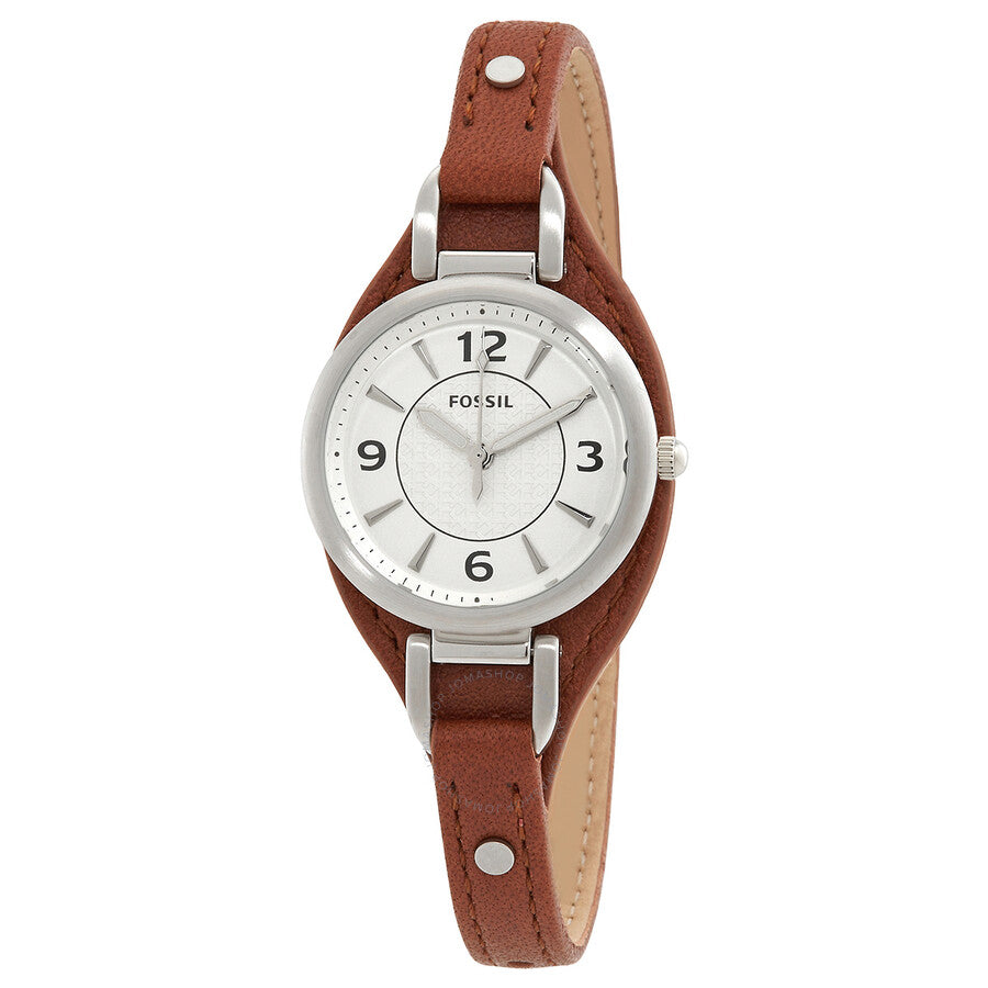 Fossil Carlie Quartz White Dial Ladies Watch ES5214 - The Watches Men & Co