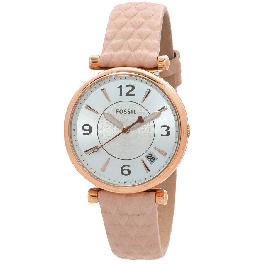 Fossil Carlie Quartz White Dial Ladies Watch ES5269 - The Watches Men & Co