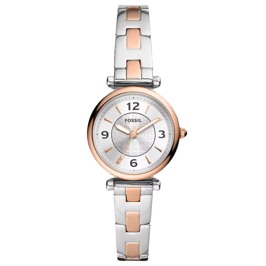 Fossil Carlie Silver-tone Dial Ladies Watch ES5201 - The Watches Men & Co