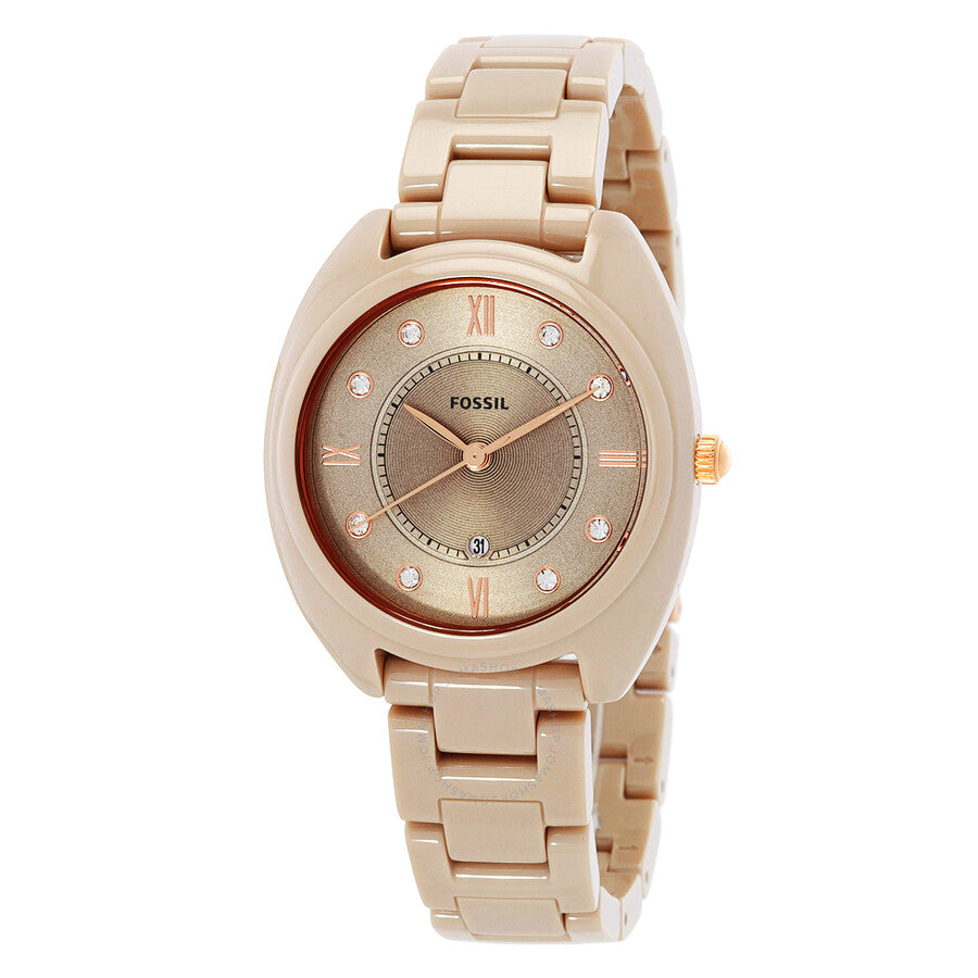 Fossil Gabby Quartz Crystal Brown Dial Ladies Watch CE1110 - The Watches Men & Co