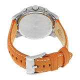 ساعة فوسيل جرانت كرونوغراف للرجال، مينا أخضر غامق، سوار جلدي بني، موديل FS4918