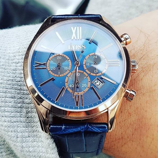 Hugo Boss Ambassador Chronograph Blue Dial Men's Watch 1513320 (Third Party Strap)