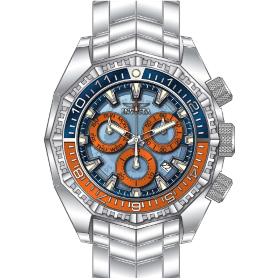 Invicta Akula Chronograph Quartz Blue Dial Men's Watch 44294 - The Watches Men & Co