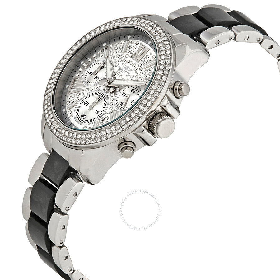 Invicta Angel Multi-Function Silver Crystal-set Ladies Watch 20510