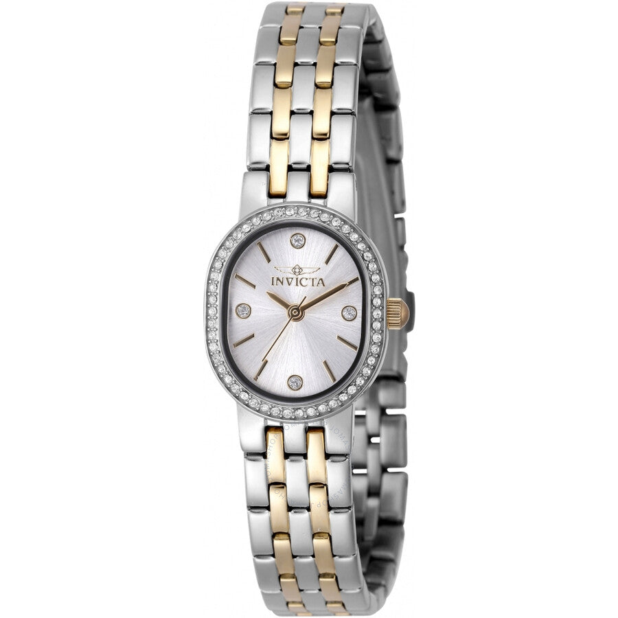 Invicta Angel Quartz Crystal Silver Dial Ladies Watch 48136 - The Watches Men & Co