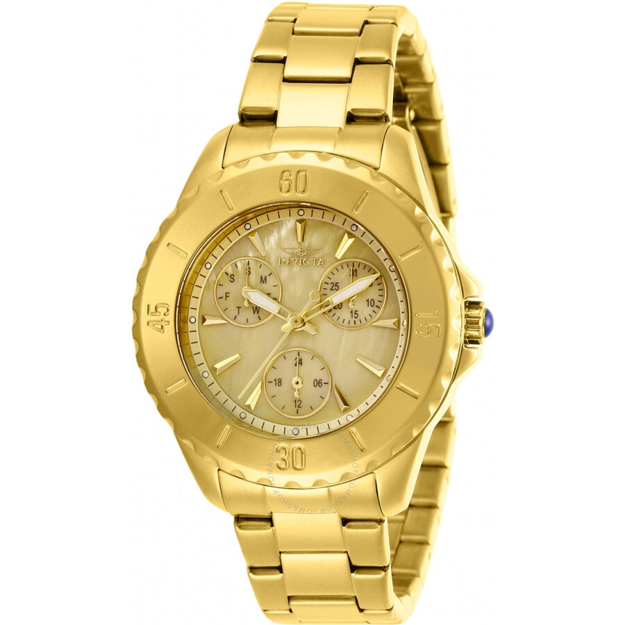 Invicta Angel Quartz Gold Dial Yellow Gold-tone Ladies Watch 29107 - The Watches Men & Co
