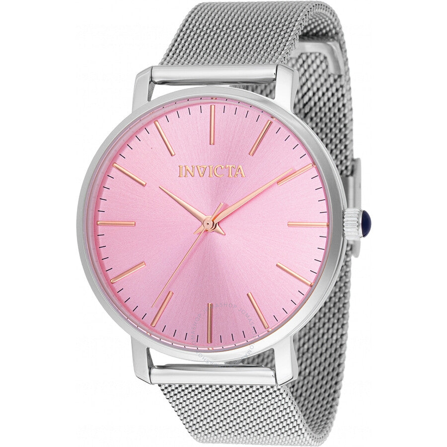 Invicta Angel Quartz Pink Dial Ladies Watch 48843 - The Watches Men & Co