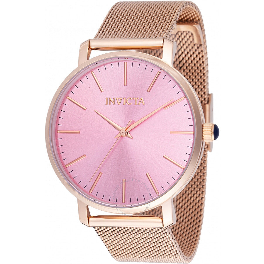 Invicta Angel Quartz Pink Dial Ladies Watch 48846 - The Watches Men & Co