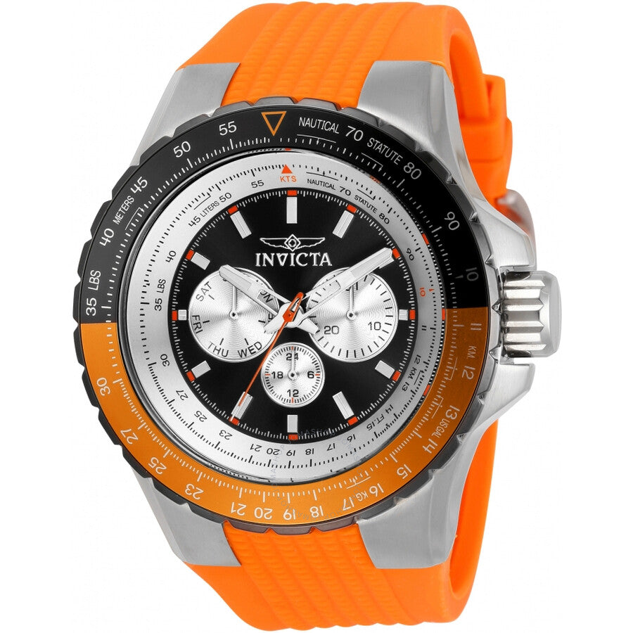 Invicta Aviator Chronograph Quartz Black Dial Men's Watch 33035 - The Watches Men & Co