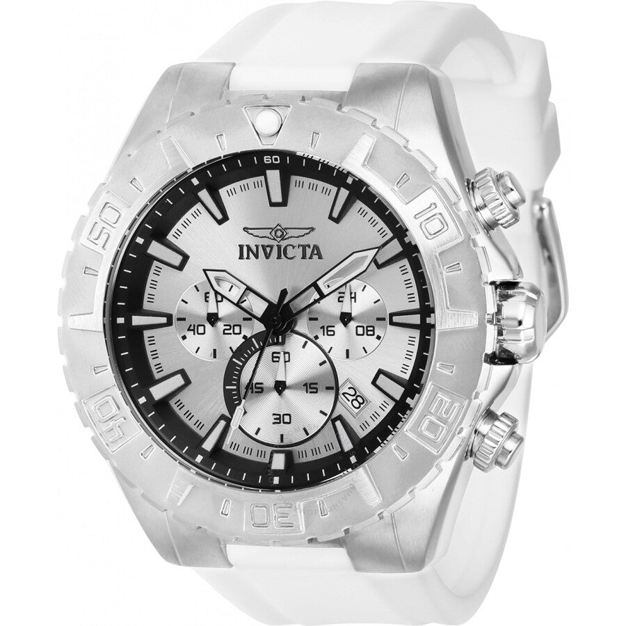 Invicta Aviator Chronograph Quartz Silver Dial Men's Watch 37634 - The Watches Men & Co