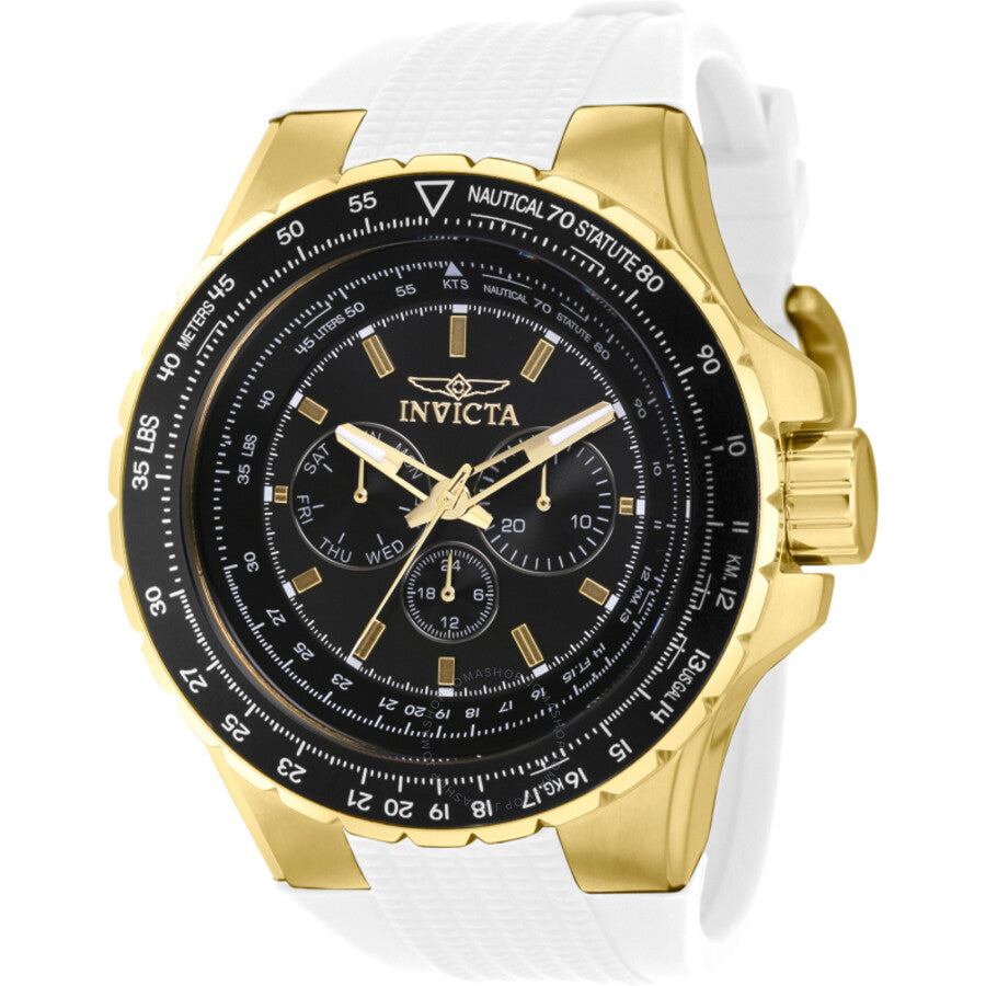 Invicta Aviator GMT Quartz Black Dial Men's Watch 39312 - The Watches Men & Co