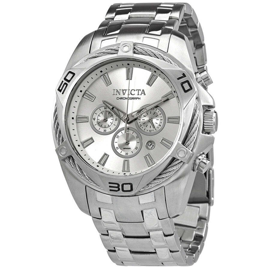 Invicta Bolt Chronograph Quartz Silver Dial Men's Watch 34117
