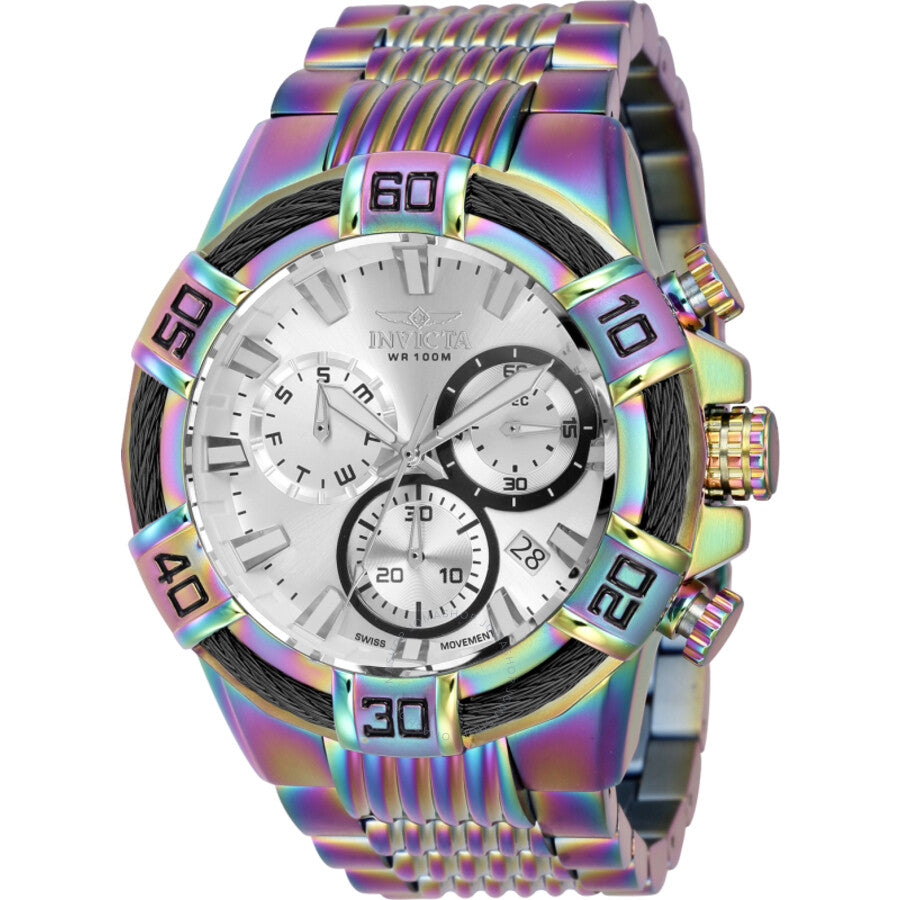 Invicta Bolt Chronograph Quartz Silver Dial Men's Watch 43636 - The Watches Men & Co