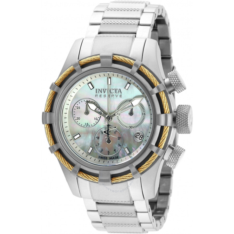 Invicta Bolt Chronograph Quartz White Dial Ladies Watch 90009 - The Watches Men & Co