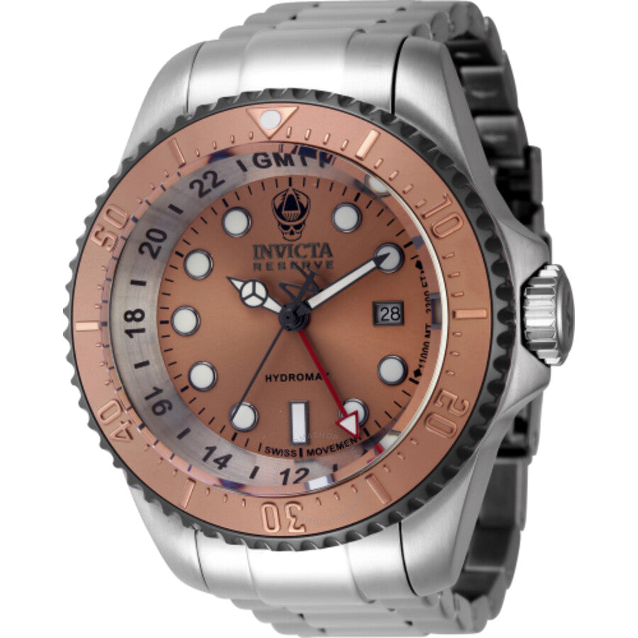 Invicta Hydromax GMT Date Quartz Brown Dial Men's Watch 45477 - The Watches Men & Co