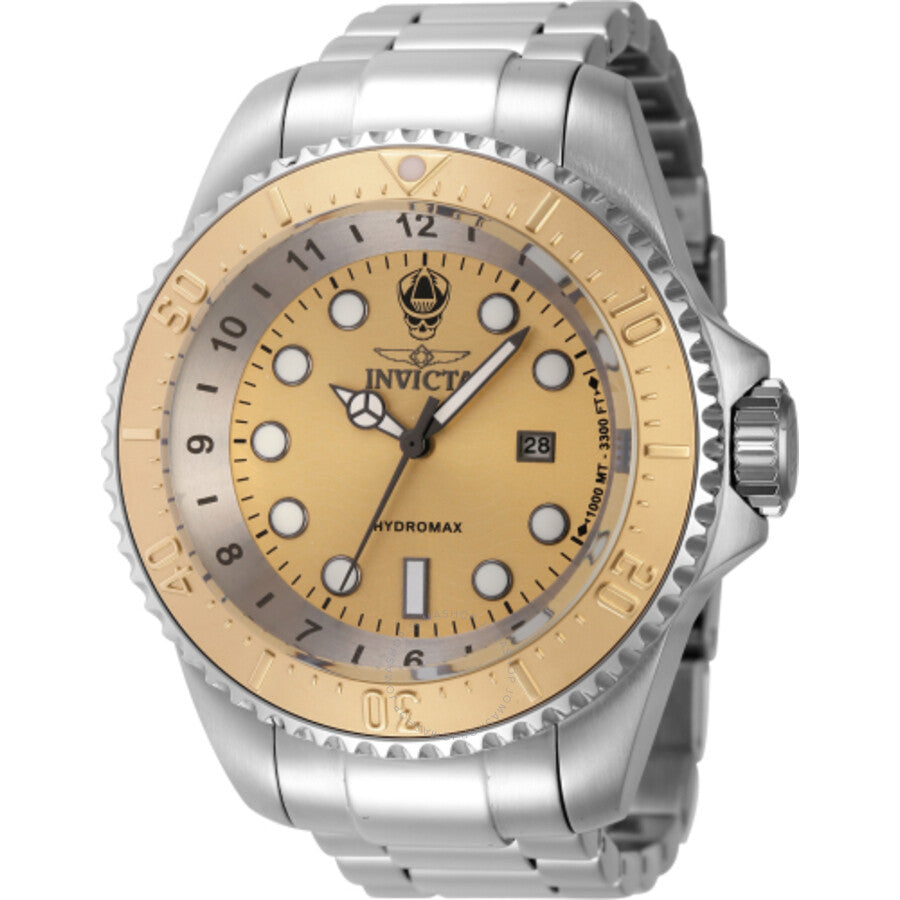Invicta Hydromax Quartz Gold Dial Men's Watch 44746 - The Watches Men & Co
