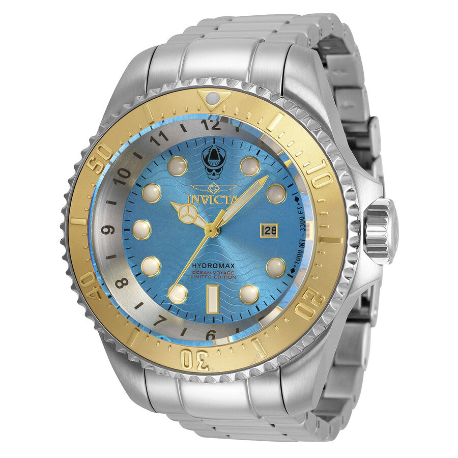 Invicta Hydromax Quartz Light Blue Dial Men's Watch 35145 - The Watches Men & Co