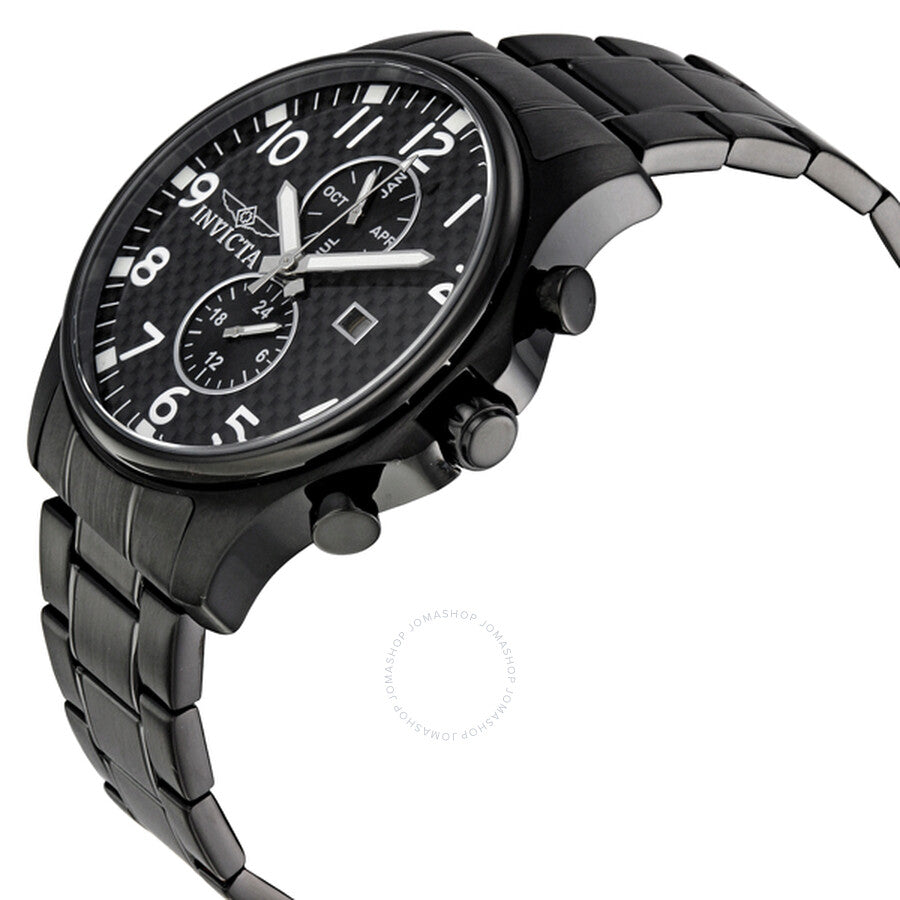 Invicta II Collection Black Dial Black Ion-Plated Men's Watch 0383