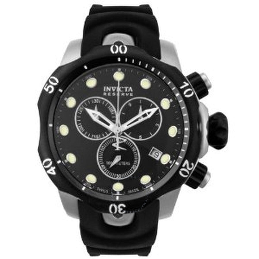 Invicta Men's Reserve Collection Chronograph Black Dial Black Rubber Men's Watch 5732 - The Watches Men & Co