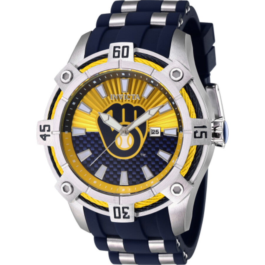 Invicta MLB Milwaukee Brewers Quartz Men's Watch 43274 - The Watches Men & Co