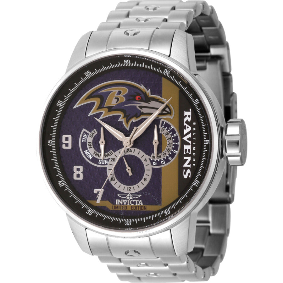 Invicta NFL Baltimore Ravens GMT Quartz Men's Watch 45140 - The Watches Men & Co
