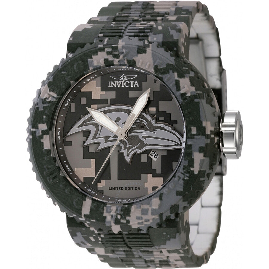 Invicta Nfl Baltimore Ravens Quartz Men's Camouflage Dial Watch 45108 - The Watches Men & Co