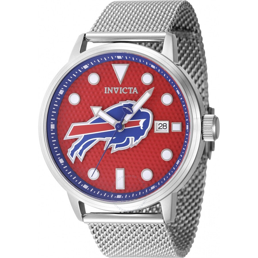 Invicta Nfl Buffalo Bills Quartz Red Dial Men's Watch 47985 - The Watches Men & Co