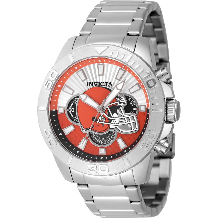 Invicta Nfl Cleveland Browns Chronograph GMT Quartz Men's Watch 47951 - The Watches Men & Co