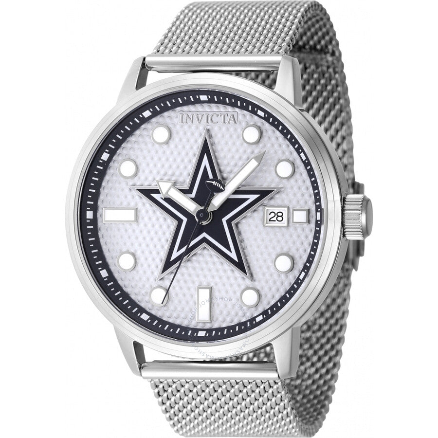 Invicta Nfl Dallas Cowboys Quartz Grey Dial Men's Watch 47968 - The Watches Men & Co