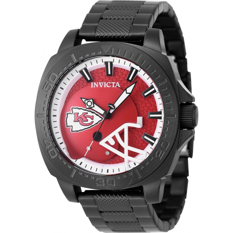 Invicta Nfl Kansas City Chiefs Quartz Men's Watch 47876 - The Watches Men & Co