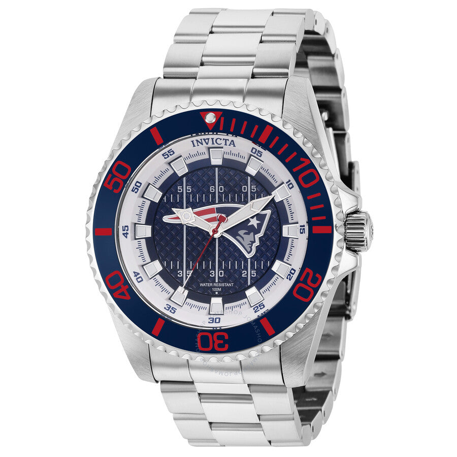Invicta NFL New England Patriots Quartz Blue Dial Men's Watch 36921 - The Watches Men & Co