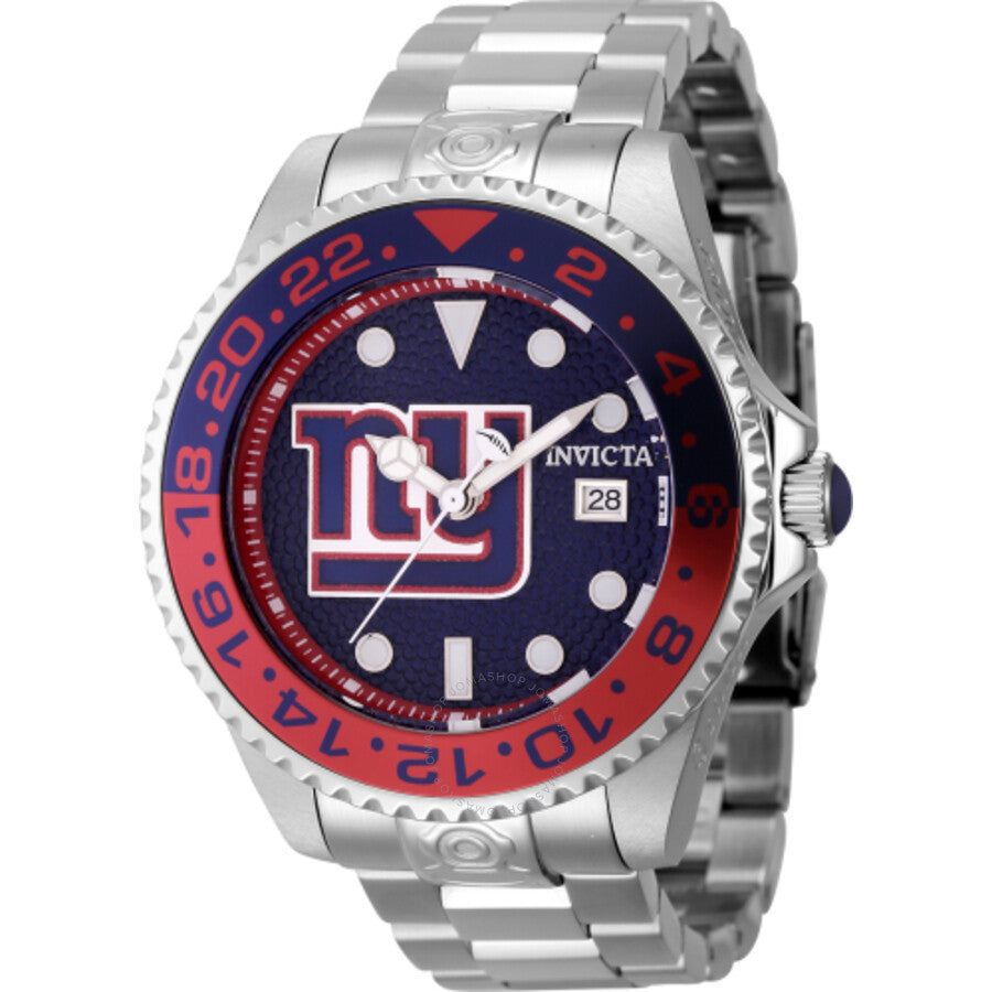 Invicta NFL New York Giants Automatic Date Dive Blue Dial Men's Watch 45028 - The Watches Men & Co