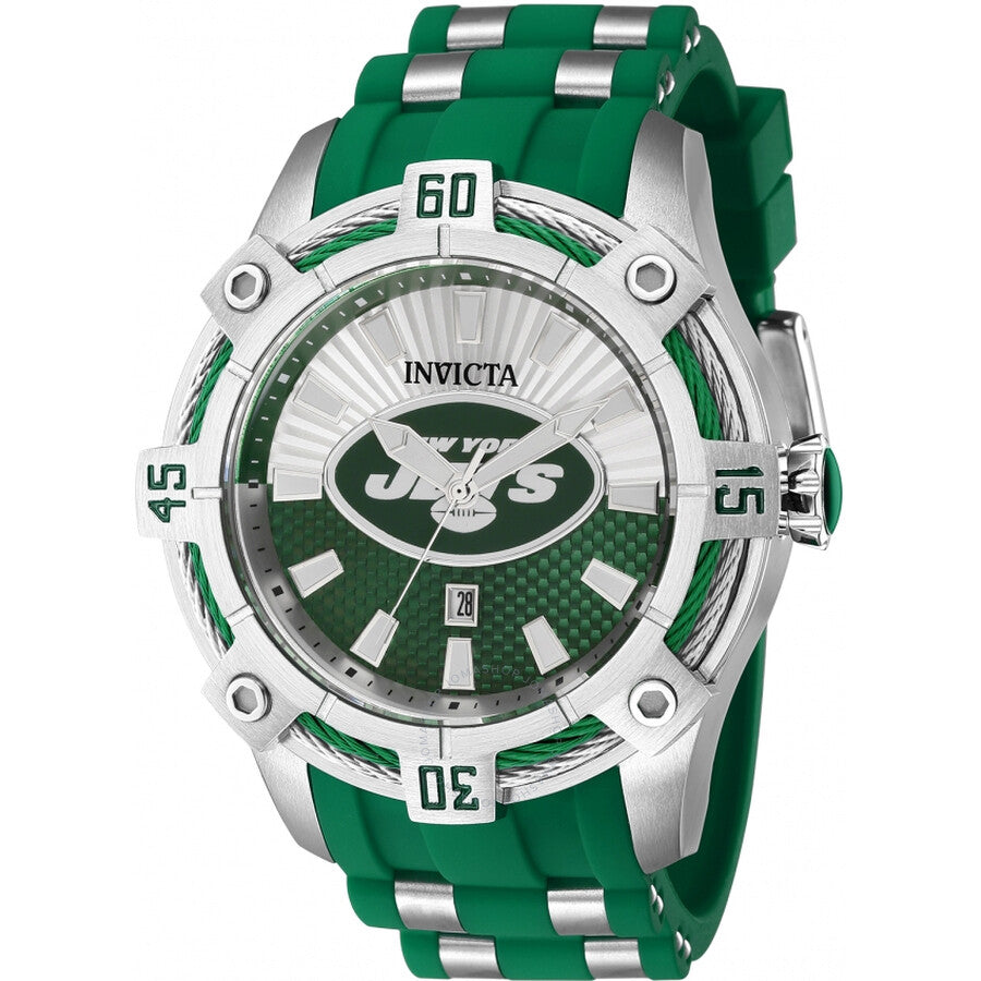 Invicta NFL New York Jets Quartz Green Dial Men's Watch 43325 - The Watches Men & Co
