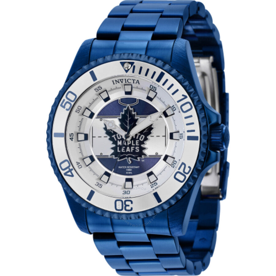 Invicta NHL Toronto Maple Leafs Quartz Silver Dial Men's Watch 42246 - The Watches Men & Co