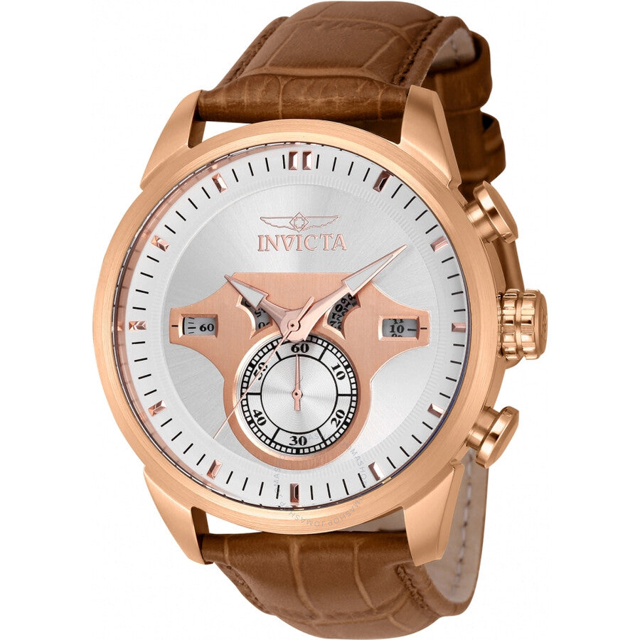 Invicta Objet D Art Chronograph GMT Quartz Silver Dial Men's Watch 43618 - The Watches Men & Co