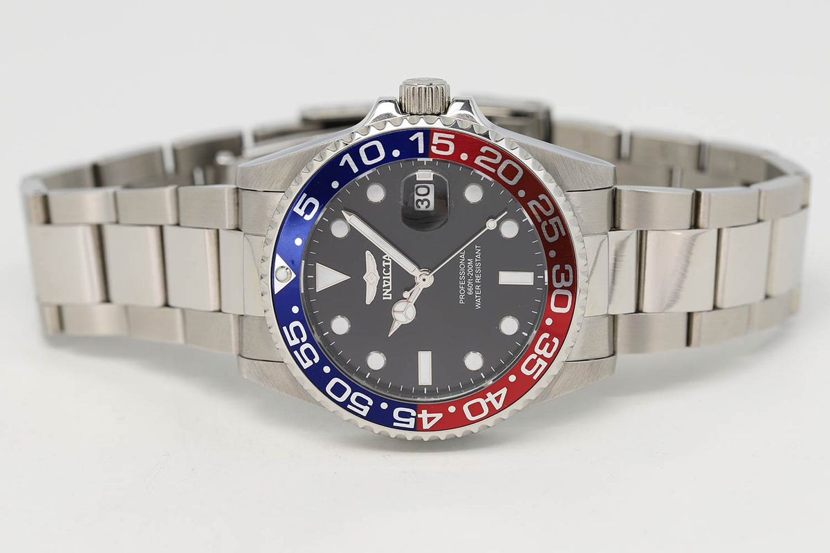 Invicta Pro Diver Quartz Black Dial Pepsi Bezel Men's Watch - 36528