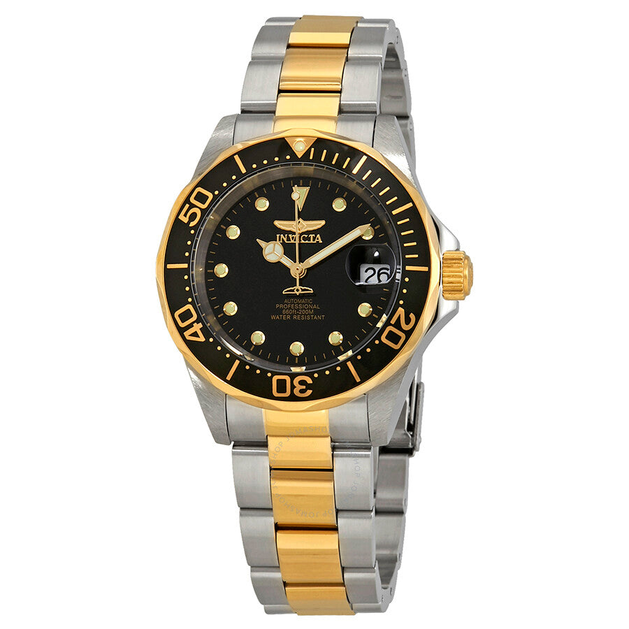 Reloj Invicta Pro Diver automático para hombre, esfera negra, dos tonos, 17043