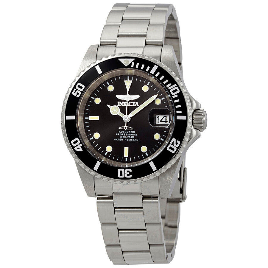 Invicta Pro Diver Automatic Black Sunray Dial Stainless Steel Men's Watch 24760 - The Watches Men & Co