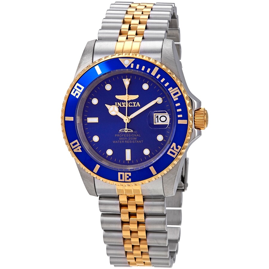 Reloj Invicta Pro Diver automático para hombre, esfera azul, dos tonos, 29182