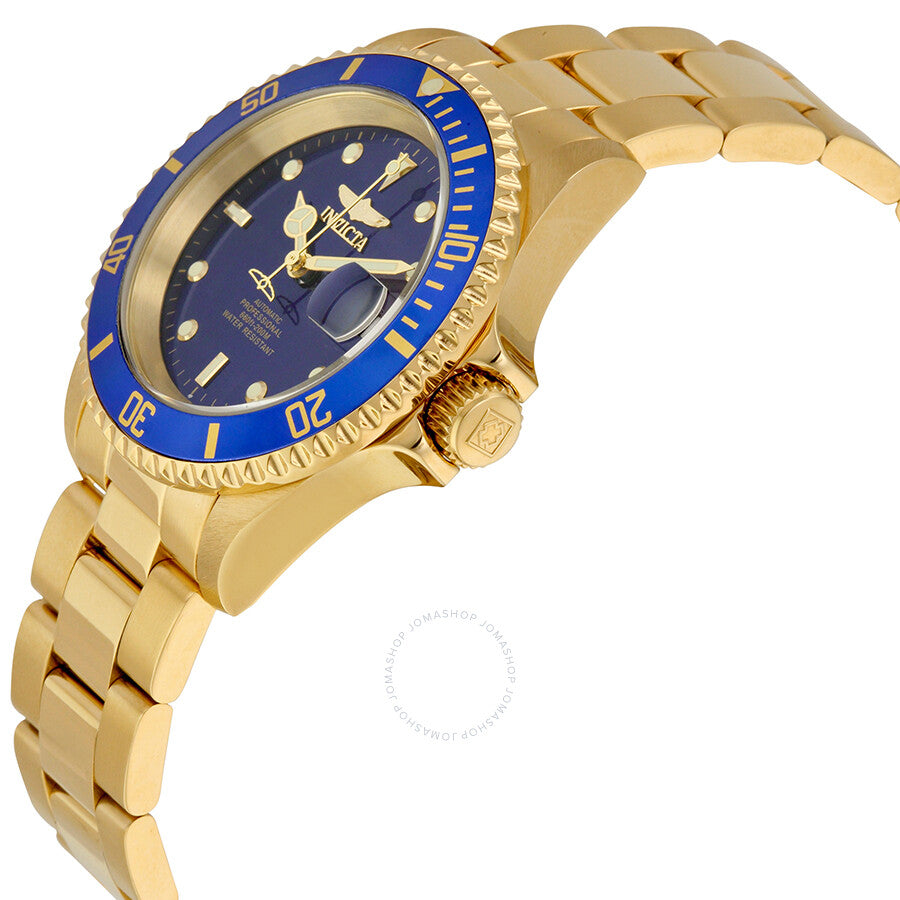 Invicta Pro Diver Automatic Blue Dial Yellow Gold-plated Men's Watch 8930OB