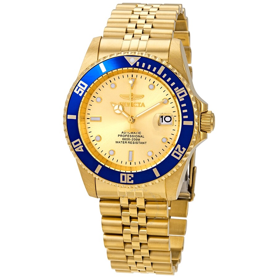 Reloj Invicta Pro Diver Automático Esfera Dorada Hombre 29185
